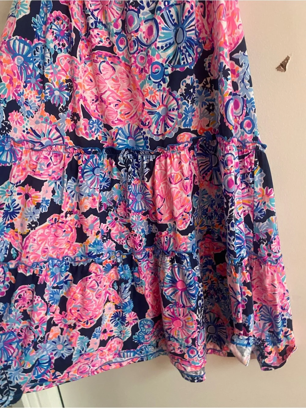 Lilly Pulitzer Pink, Navy & Blue Floral Sundress - Picture 6 of 12